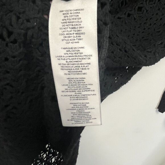 Joie Crochet Knitted Long Sleeves Tunic Top for Women Navy Blue Size Medium - Picture 4 of 4